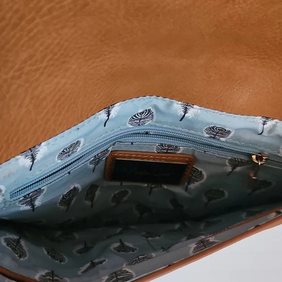 Tan Fringe Envelope Clutch - Picture 5 of 5